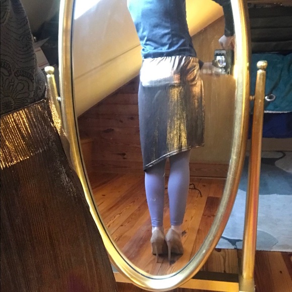 Venus Gold Faux Wrap Skirt, EUC, S - Picture 12 of 13